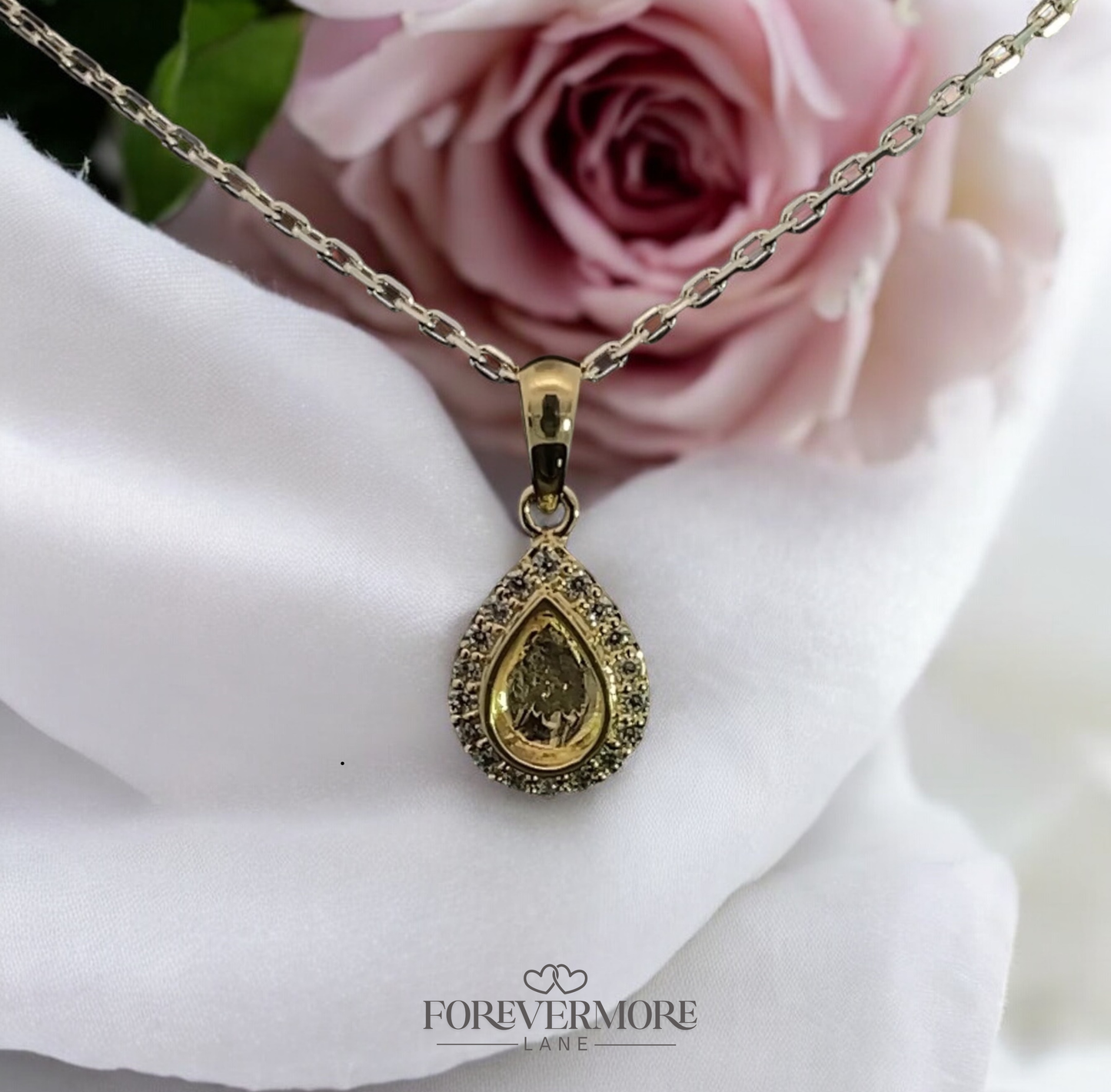 Luna Teardrop Gold Pendant