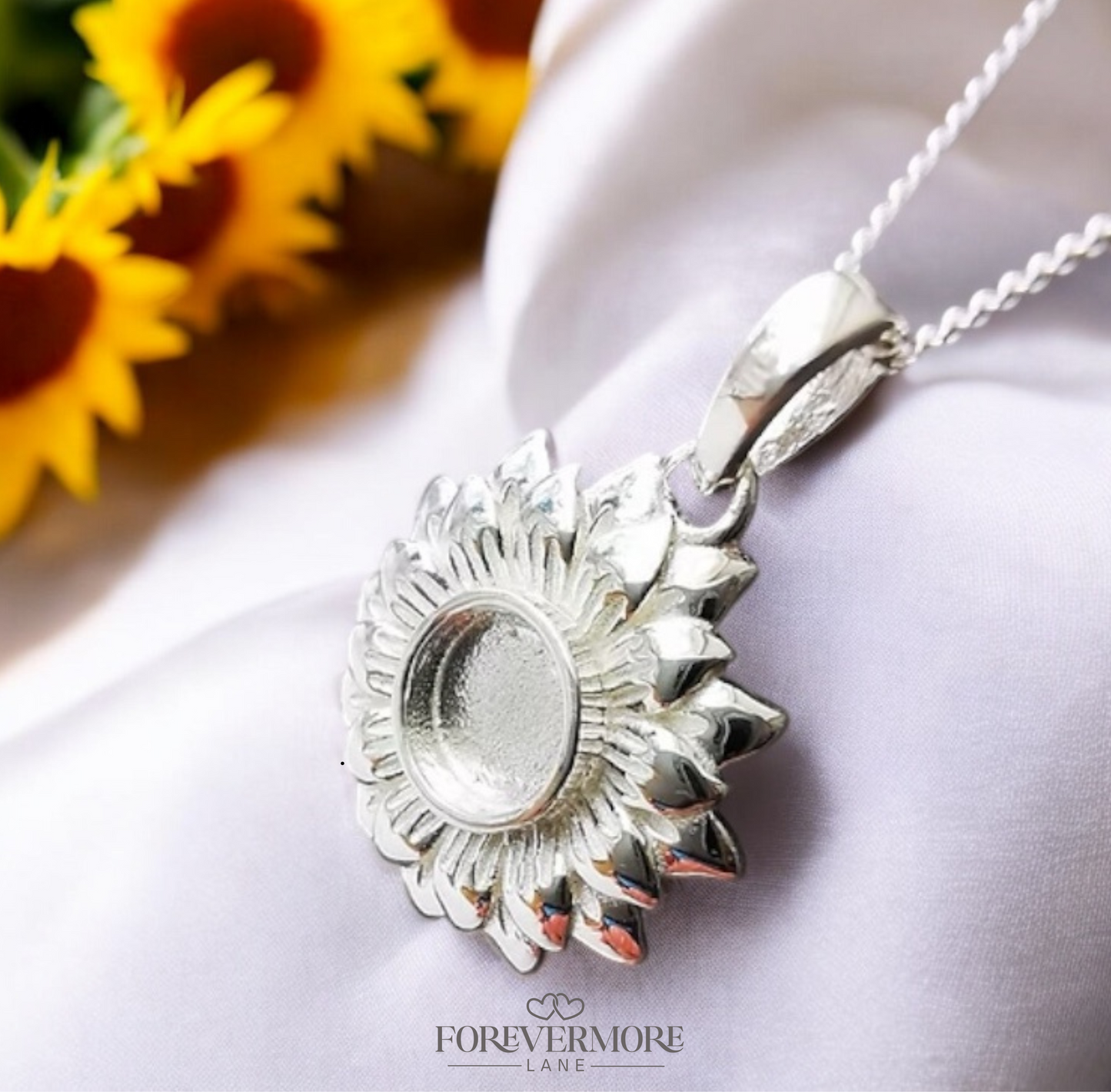 Saige sunflower pendant
