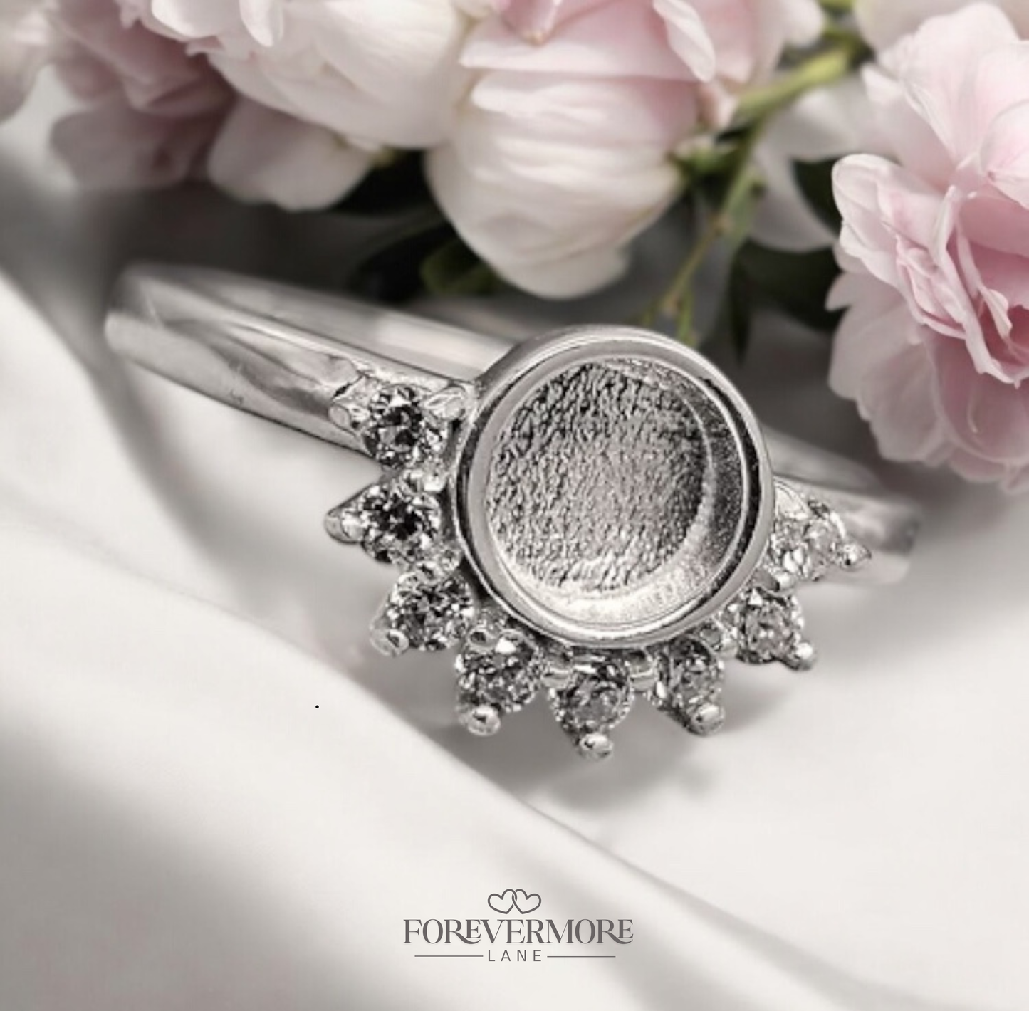 Diana Half Halo Ring