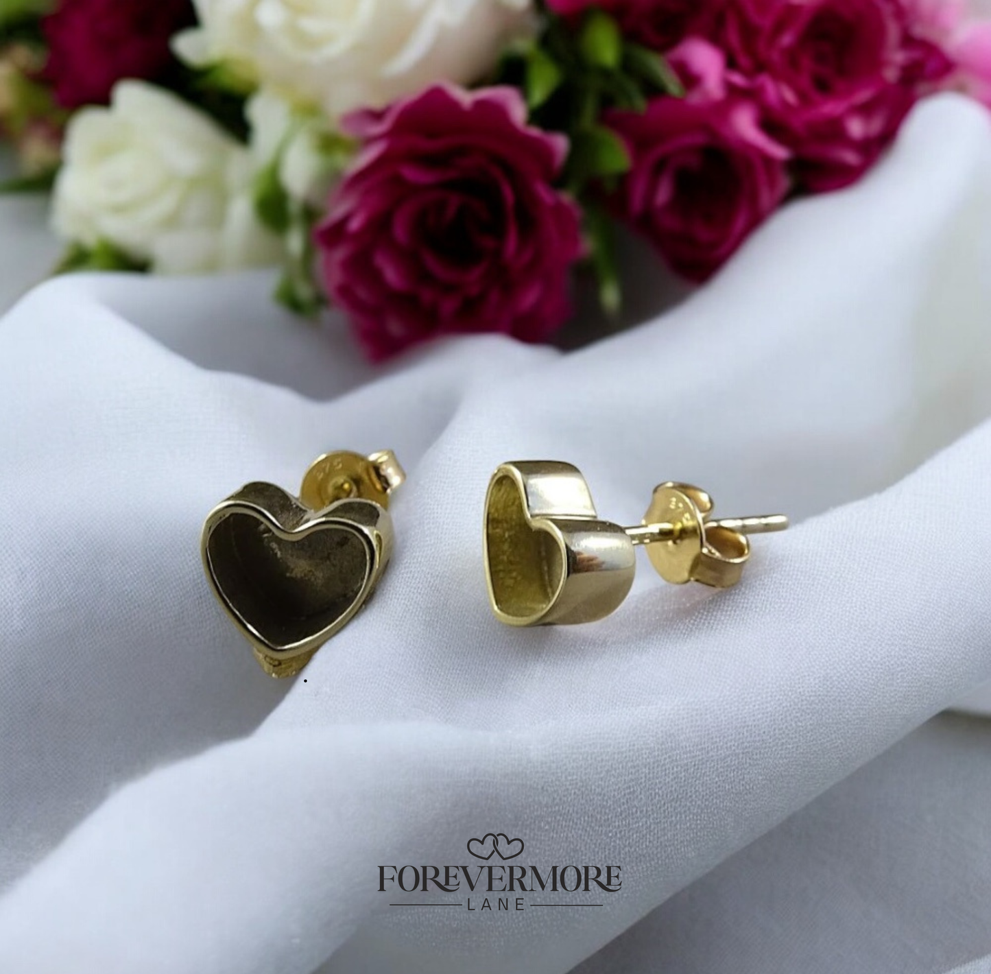 Livia Gold Heart Studs