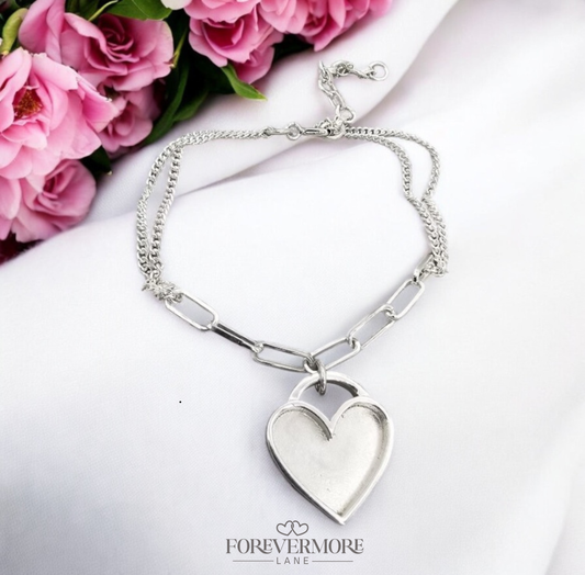 Clio Heart Paper Clip Bracelet