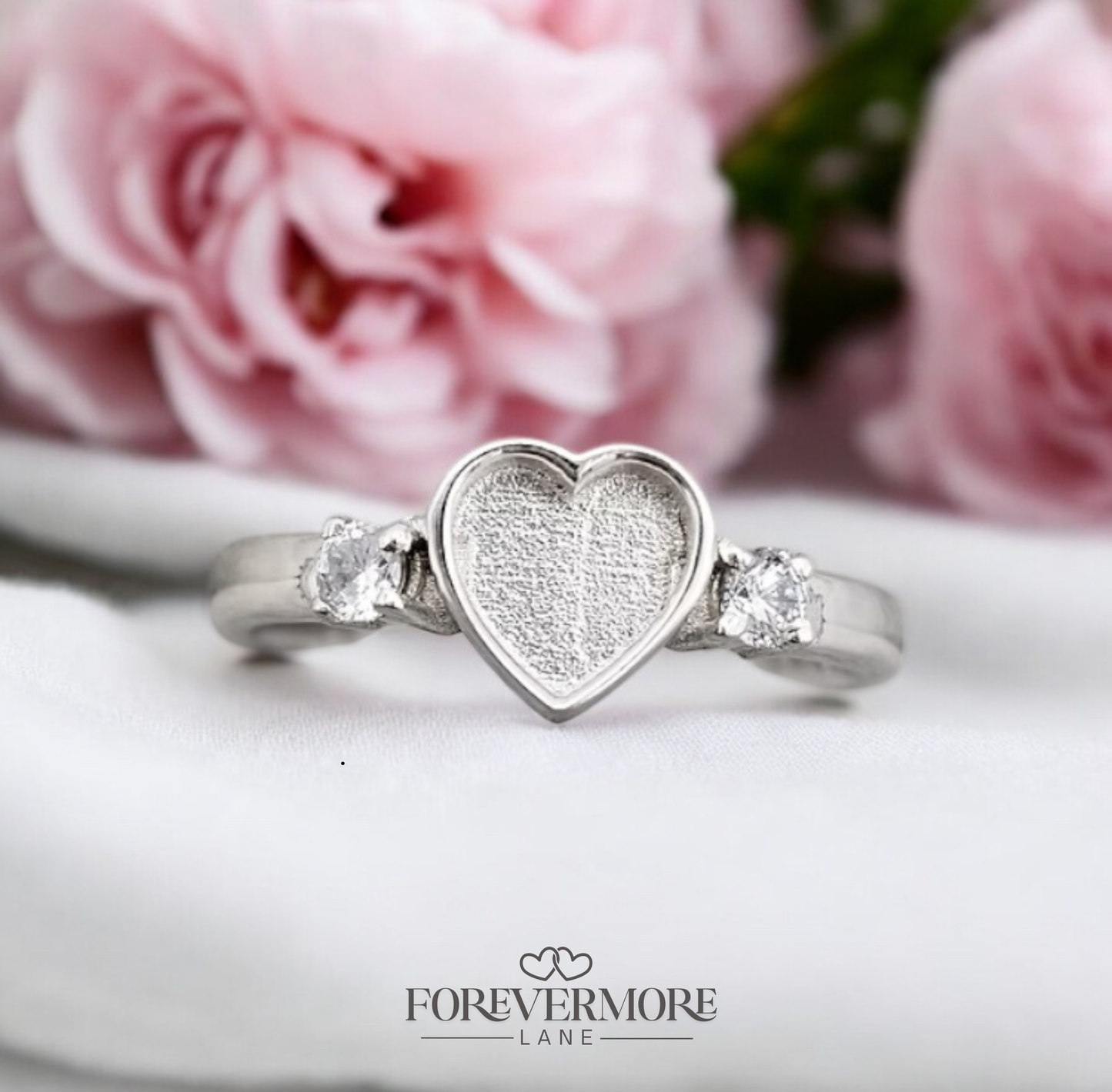 Azaria Heart Double CZ Ring