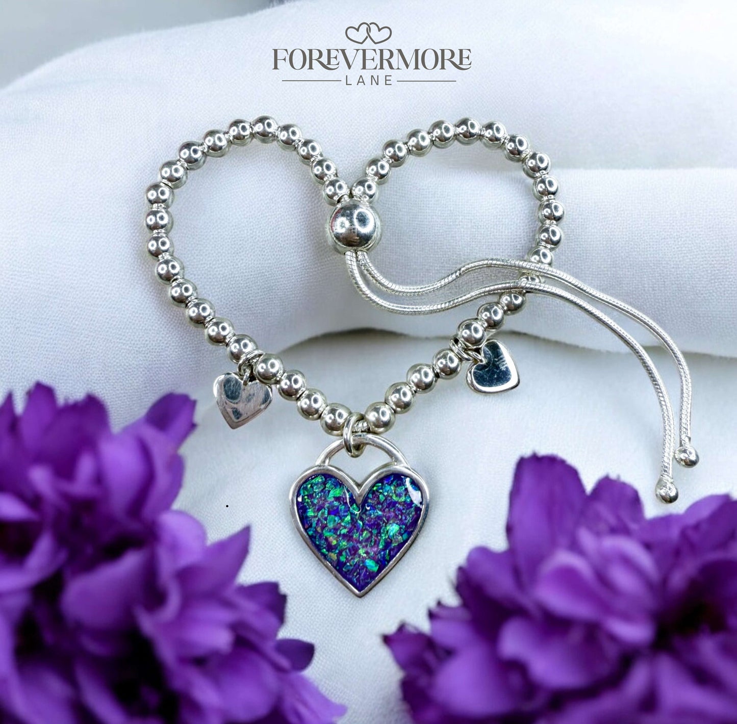 Rose Adjustable Heart Bracelet