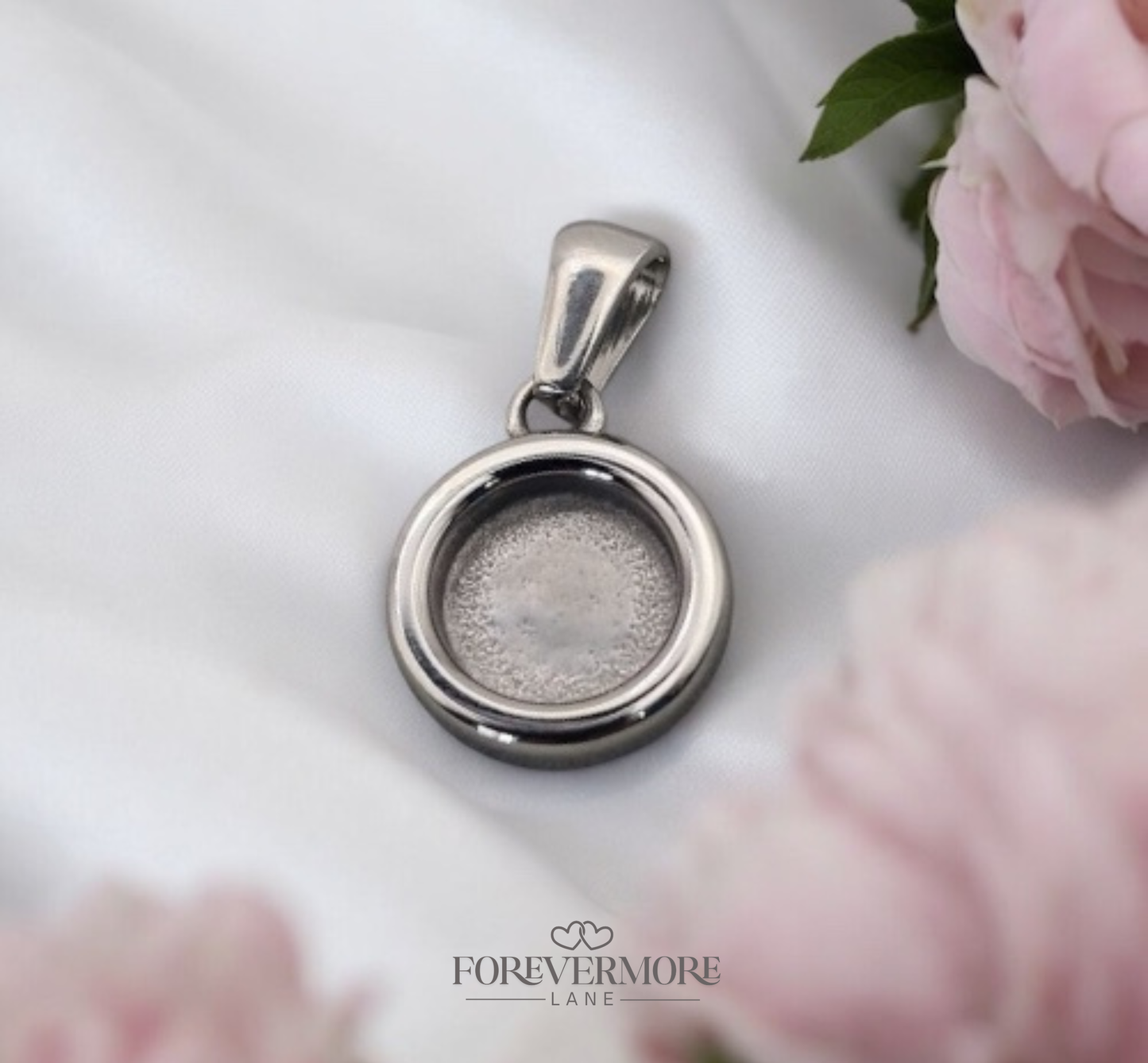 Bethany Button Pendant (Stainless Steel)