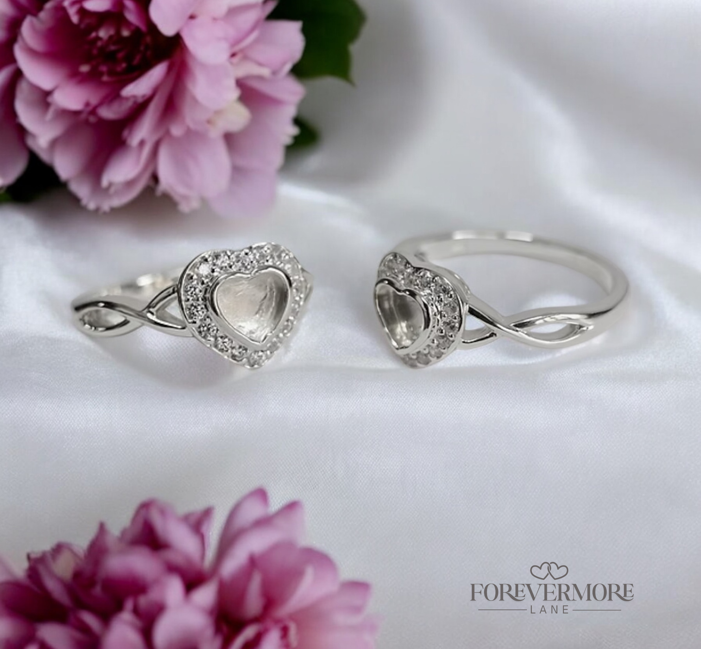 Poppy Heart Infinity Ring