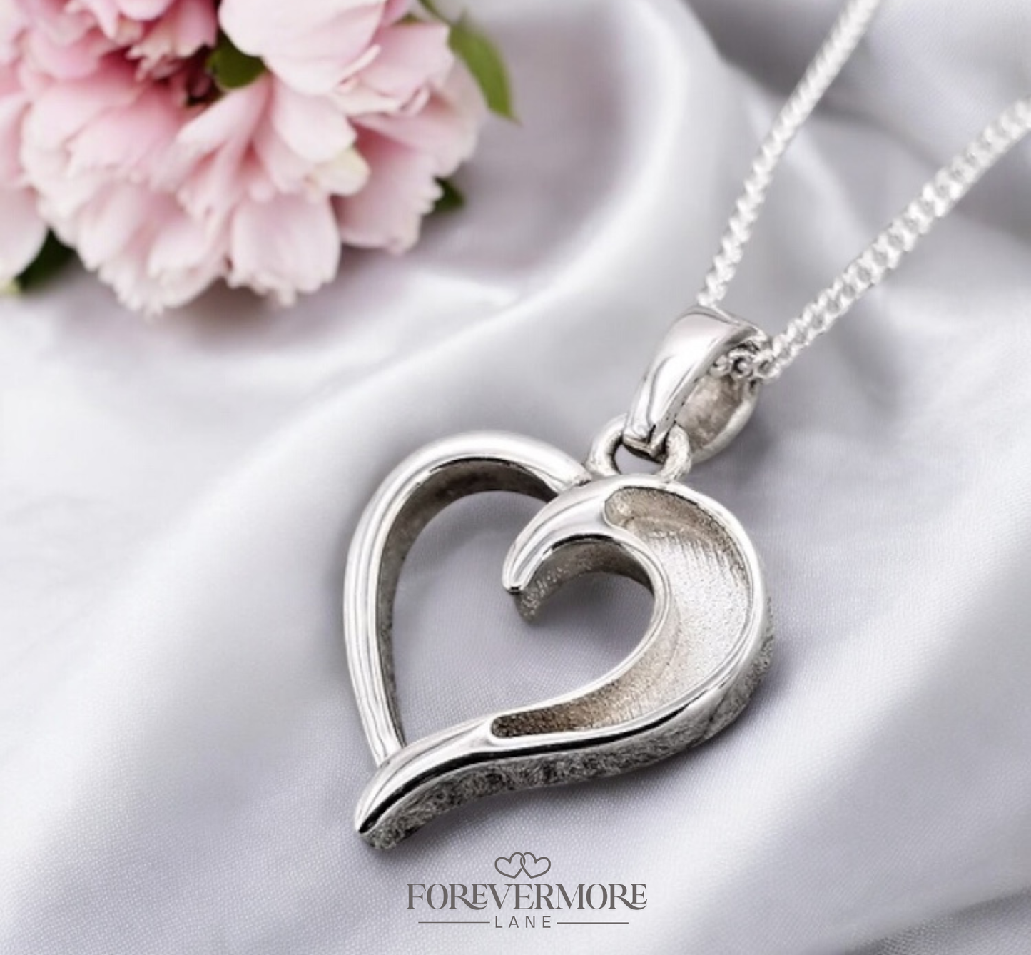 Bailey Hollow Heart Pendant