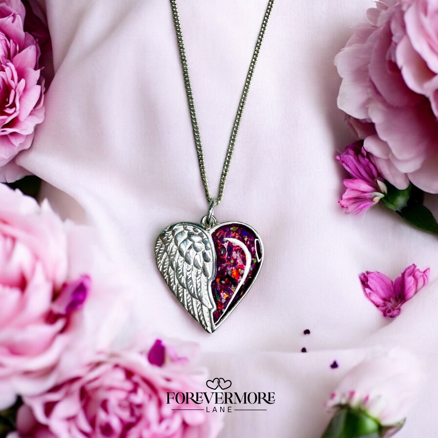 Anna Winged Angel Heart Pendant