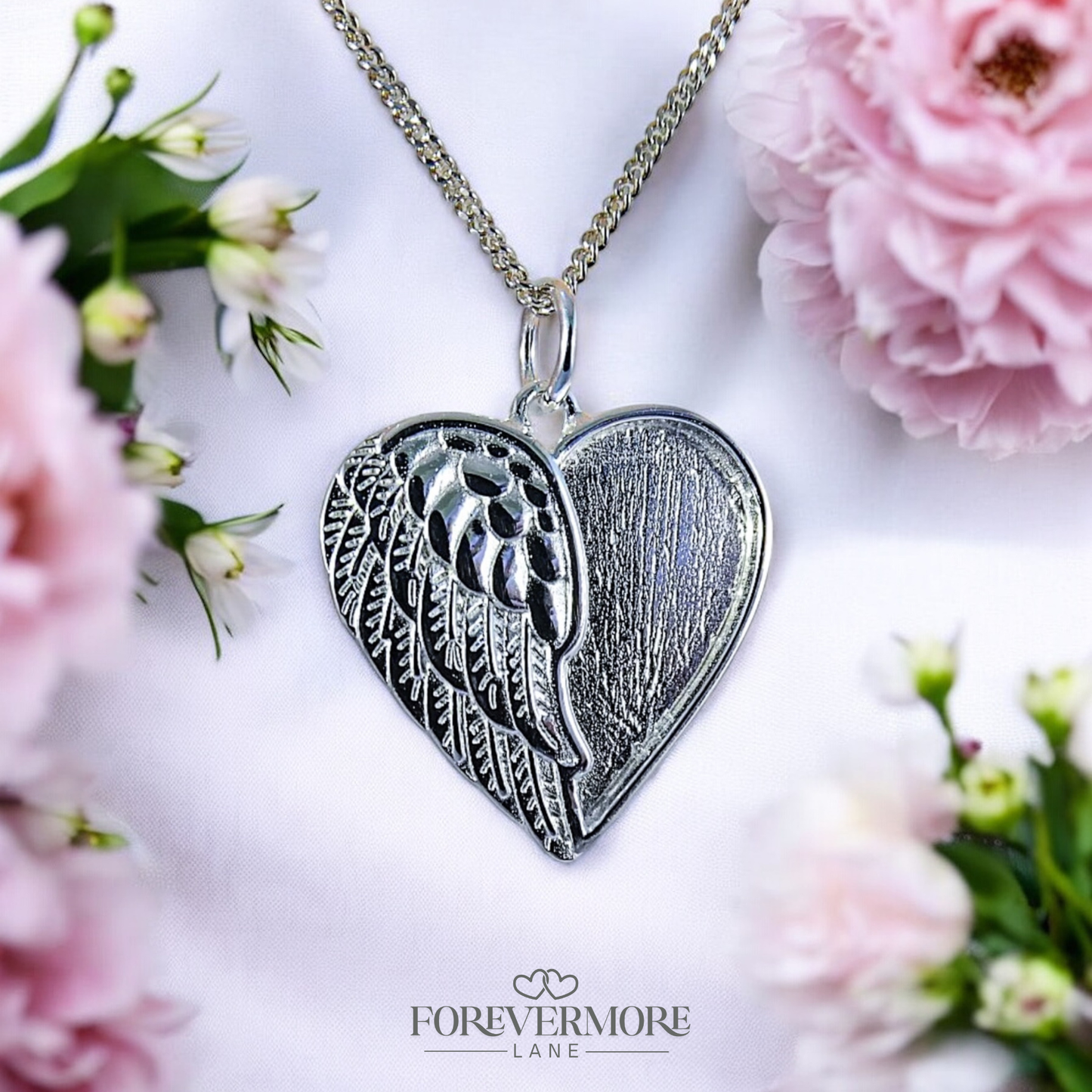 Anna Winged Angel Heart Pendant